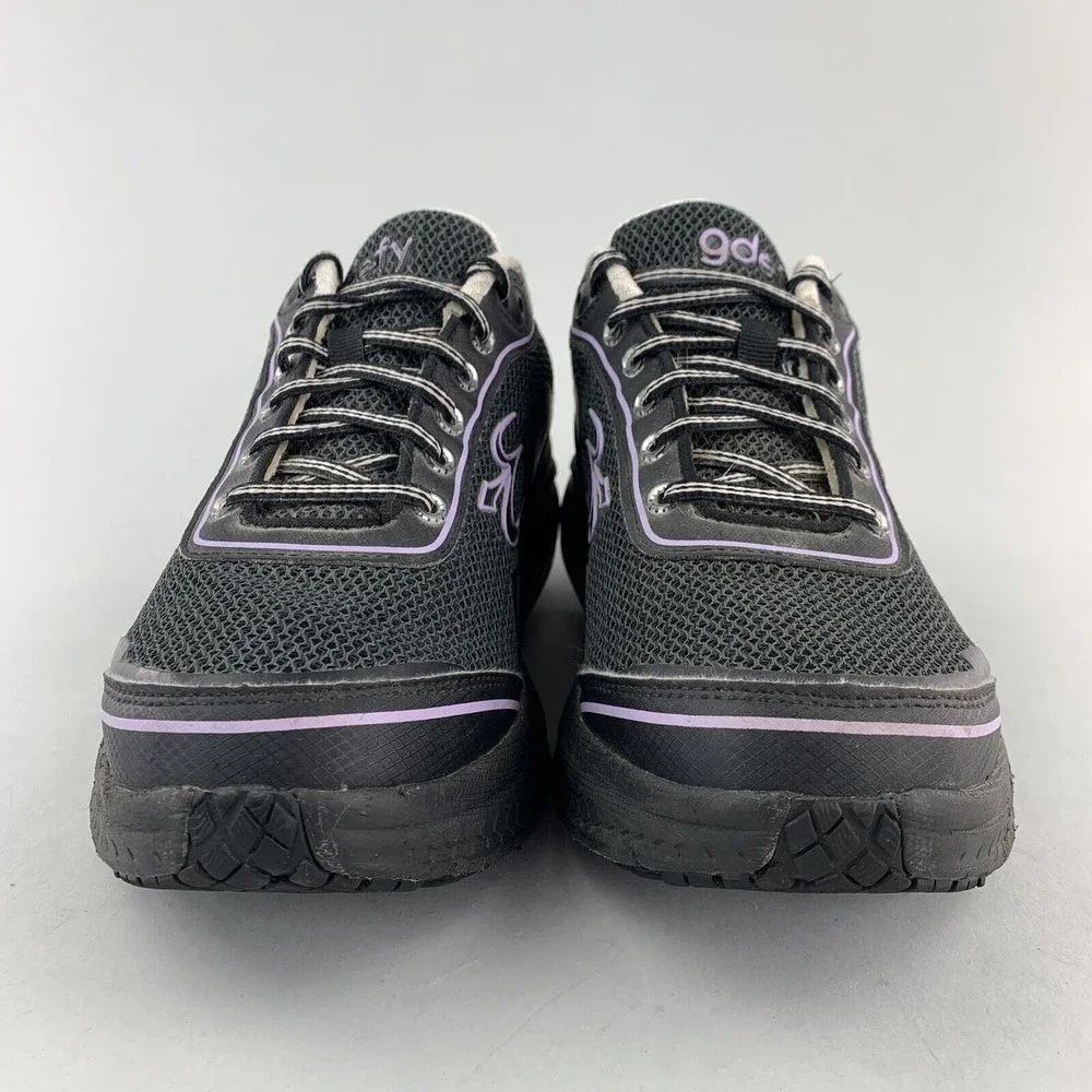 Gdefy Gravity Defyer Mighty Walk Womens Sz 9.5 Black Verso Shock Athletic Shoes